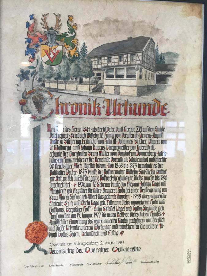Bergischer Hof Overath Buitenkant foto